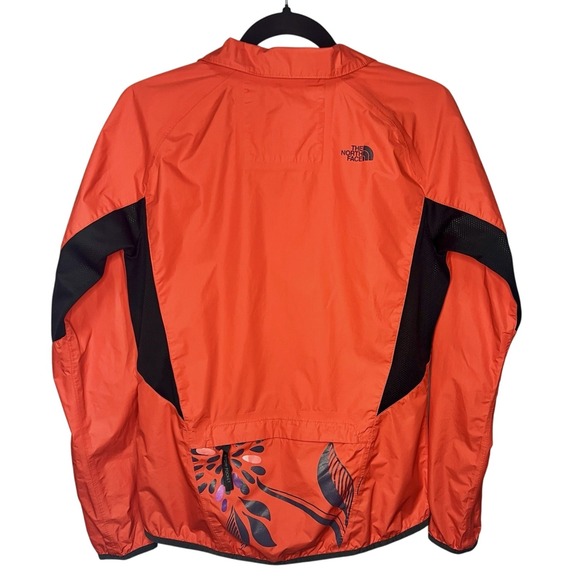 Women's North Face Red/Orange Windbreaker Jacket Full Zip-‎ Small - Picture 3 of 3